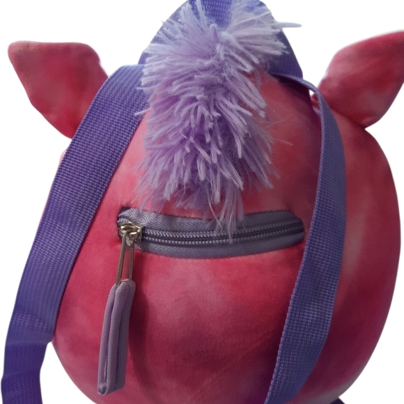 Squishmallows Lola Pink and Blue Plush Backpack 10" - Picture 8 of 12
